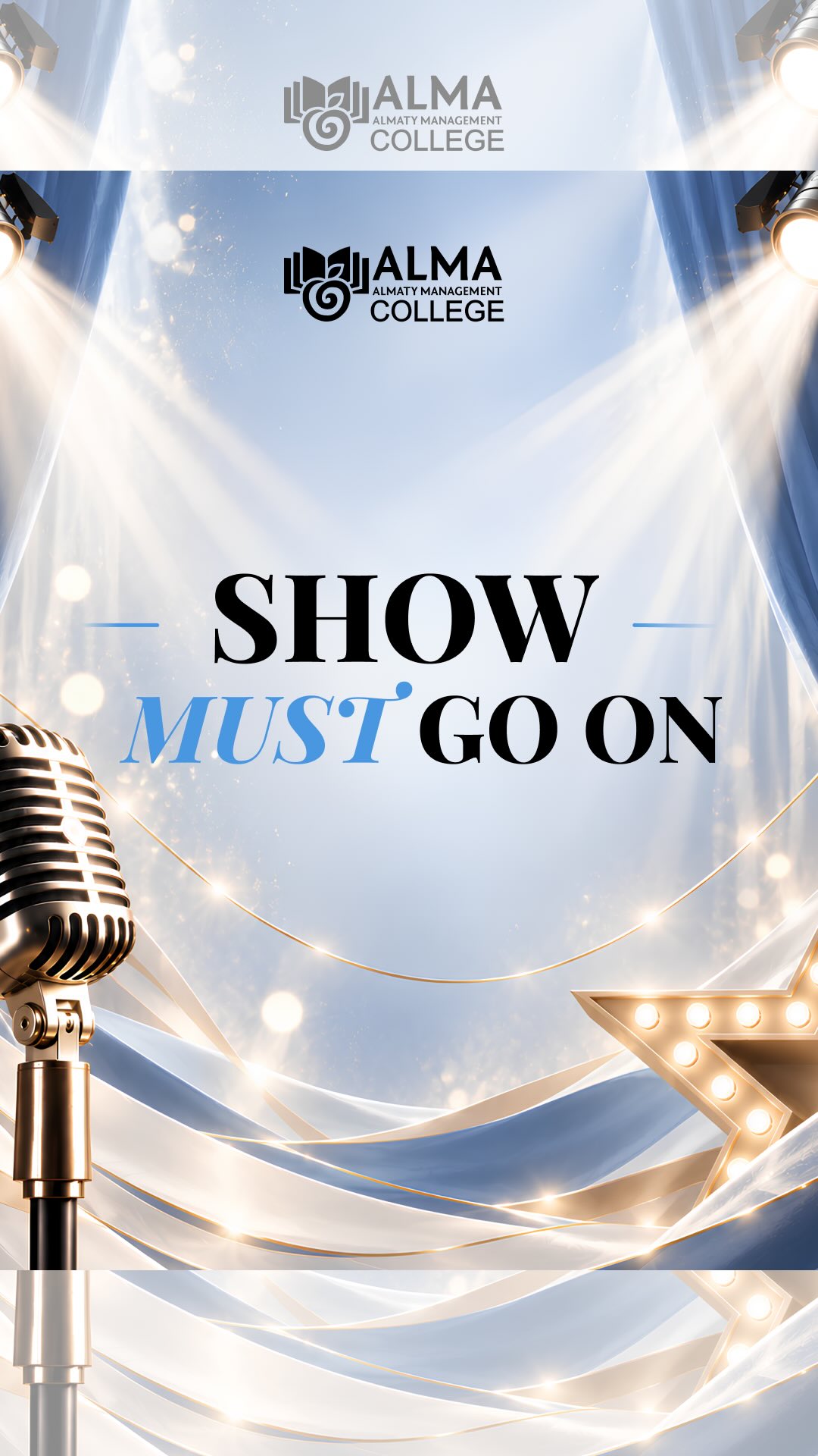 🎭 SHOW MUST GO ON!

В Колледже МАБ состоялось главное творческое событие этого сезона - ежегодный конкурс талантов «SHOW MUST GO ON!».

Студенты вышли на сцену, чтобы показать свои способности, побороться за призовые места и подарить зрителям настоящее шоу 🎤💃🏻🔥

Яркие выступления, волнение за кулисами, поддержка друзей и море эмоций - всё это SHOW MUST GO ON 💙